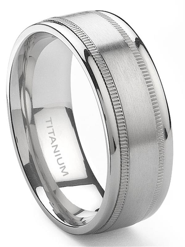 Titanium Kay Titanium Kay Titanium 8mm Milgrain Comfort