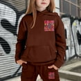 thumbnail image 4 of XEGLSBU Toddler Girl Outfits 5T Fall Winter Girls Outfits Tracksuit with Stylish Print Hoodie and Joggers Warm Kids Toddler Girl Outfits 2T Jeans Brown Size 10-11 Years, 4 of 4
