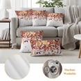 thumbnail image 6 of Orange Fall Leaves Outdoor Waterproof Pillow Covers, Watercolor Maple Eucalyptus Botanical Decorative Square Throw Pillowcase Sofa Cushion Sham for Patio/Couch/Chair, 18"x18" 2 Pack, 6 of 8