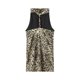 thumbnail image 3 of HH TRAF Vestido corto elegante de verano para mujer, sin mangas, con estampado de leopardo, con botones y cuello colgante, estilo playero, sin espalda, 3 of 4