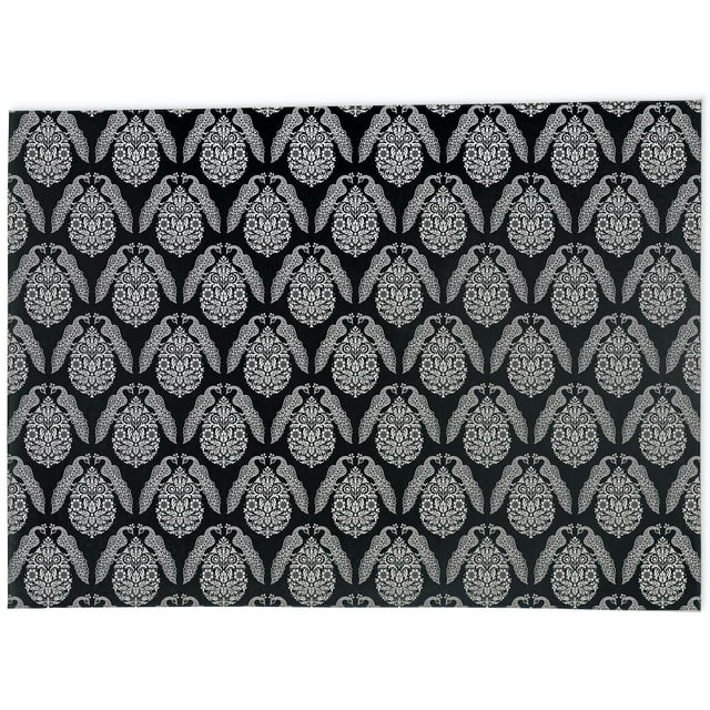 Peacock Black Office Mat by Kavka Designs