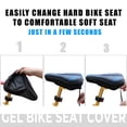 thumbnail image 6 of Voofly Lycra Fabric Bicycle Saddle Covers, Black Narrow Bike Seat Cover, 11 Inches X 7 Inches, Unisex,with A Waterproof Rain Cover Black, 6 of 7