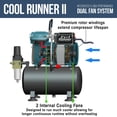 thumbnail image 2 of Compresor de aire Master Airbrush Cool Runner II TC-326T 1/5HP, 2 of 2
