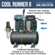 thumbnail image 2 of Compresor de aire Master Airbrush Cool Runner II TC-326T 1/5HP, 2 of 2