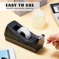 thumbnail image 4 of Bragas dispensadoras de cinta adhesiva para escritorio, 6 unidades, base antideslizante, color negro, 4 of 6