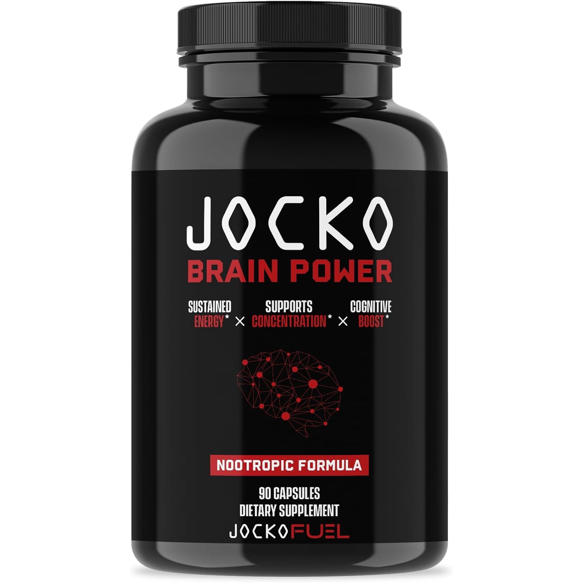 Jocko Fuel Brain Power Brain Supplements for Memory & Focus, Nootropic Supplement, 30 Servings