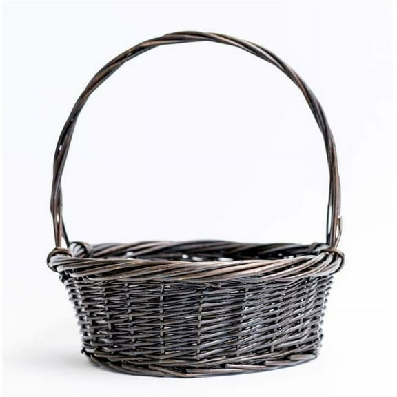 Dark Brown Matte Finish with Handle Basket