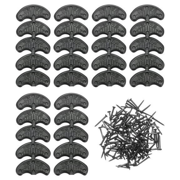 Uxcell 30pcs Heel Taps Rubber Pad Replacement Set Small Size with 150pcs Screw, Black