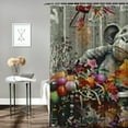 thumbnail image 2 of Autua Stuffed Animal Washable Shower Curtain 100% Polyester Fiber Bathroom Shower Curtain Set with Hooks 36"x72, 2 of 7