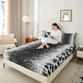 thumbnail image 4 of Homewish Animal Leopard Cheetah Print 3pcs Twin Sheet Sets For Teens Adults,Bling Glitter Twin Fitted Sheet,Abstract Gradient Breathable Flat Sheet,Breathable Home Decor, 4 of 7