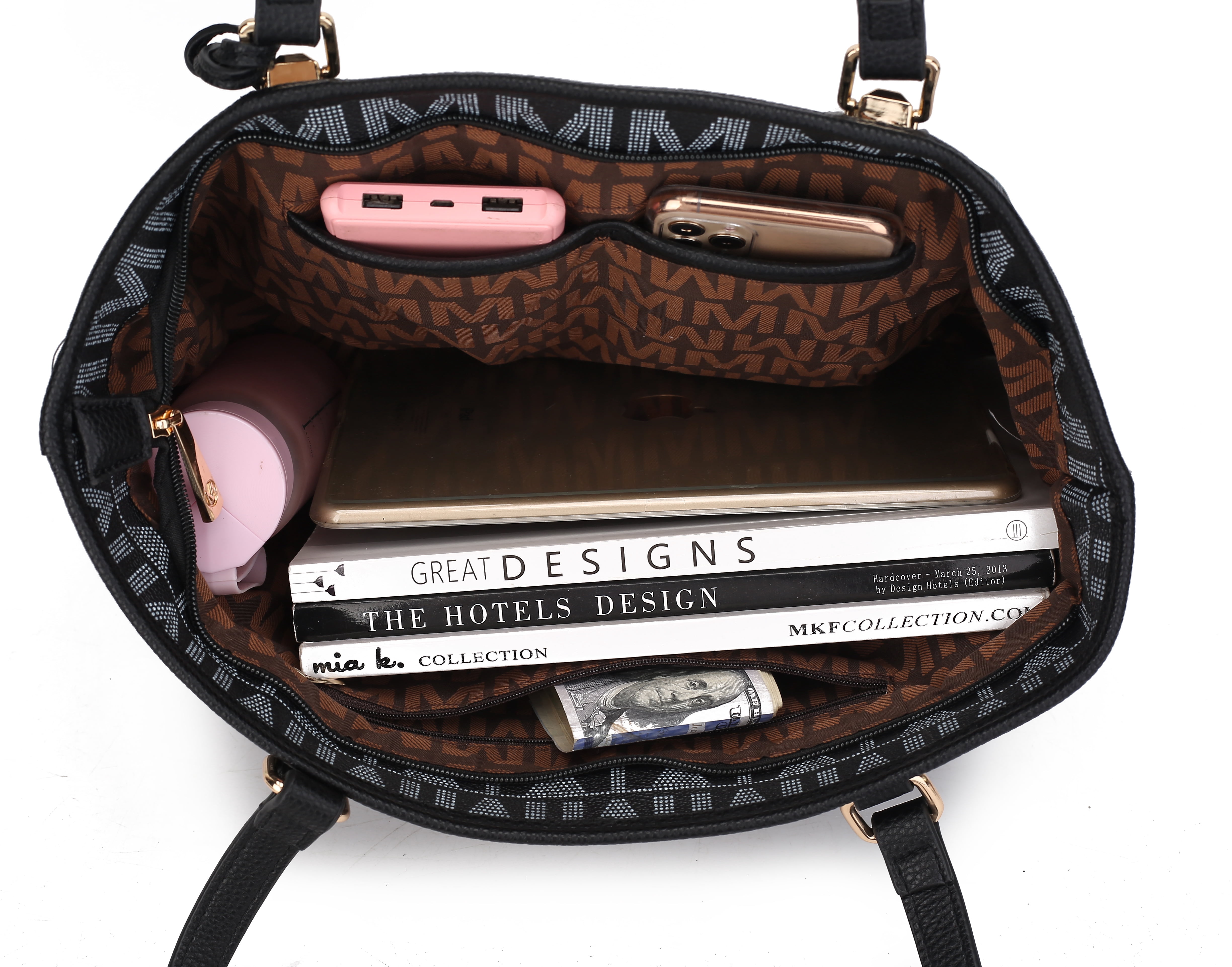MKF Collection Marimar M Signature Tote Handbag by Mia K., 4-Piece Set