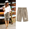 thumbnail image 4 of Birdeem Shorts pour Femmes Femmes Taille Élastique Shorts à Cordon Imprimés Amour, 4 of 12
