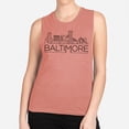 thumbnail image 2 of Skyline Baltimore Maryland Women's Muscle Tank X-Large Desert Pink, 2 of 5