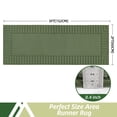 thumbnail image 5 of 24"x60" Non-Slip Kitchen Rug,Absorbent Kitchen Floor Mat with TPR Non Skid Backing, Machine Washable Indoor Hallway Runner Rug Area Rug,Green, 5 of 8