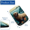 thumbnail image 4 of Sea Lion Soft Comfortable Furry Printed Car Armrest Mat Cover Accessories Pad 12.5x8.2 Inch, 4 of 6