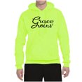 thumbnail image 2 of Wild Bobby Grace Wins Script Inspirational/Christian Unisex Graphic Hoodie Sweatshirt, Safety Green, X-Large, 2 of 5