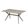 thumbnail image 4 of Brassex Celine Rustic Oak Dining Table with Metal Base for Kitchen and Dining Room, 4 of 7