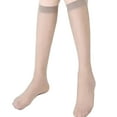 thumbnail image 2 of 5 Pairs Women Stockings Ultra-thin See-through High Elasticity Anti-slip Solid Color Soft Breathable Quick Dry Lady Calf Length Long Socks, 2 of 8