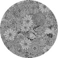 thumbnail image 1 of Ahgly Company Indoor Round Patterned Silver Gray Area Rugs, 5' Round, 1 of 6