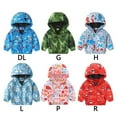 thumbnail image 3 of SYNPOS 2-7T Kids Baby Boy Dinosaur Hooded Zip Jackets Windbreaker Casual Outerwear, 3 of 14