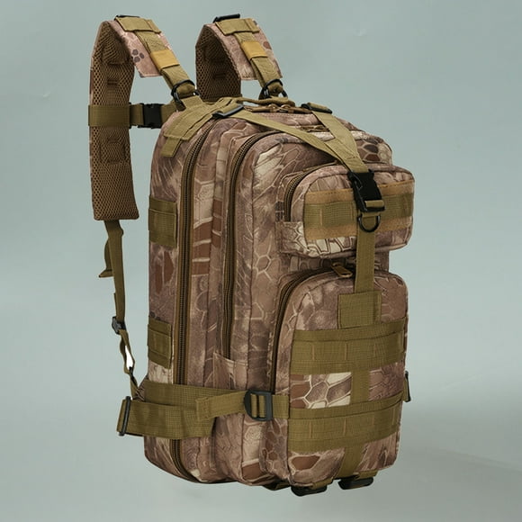 Labymos Outdoor Backpack Mountain Hiking Daypack Camouflage Large Capacity Multi Pockets Webbings Rucksacks