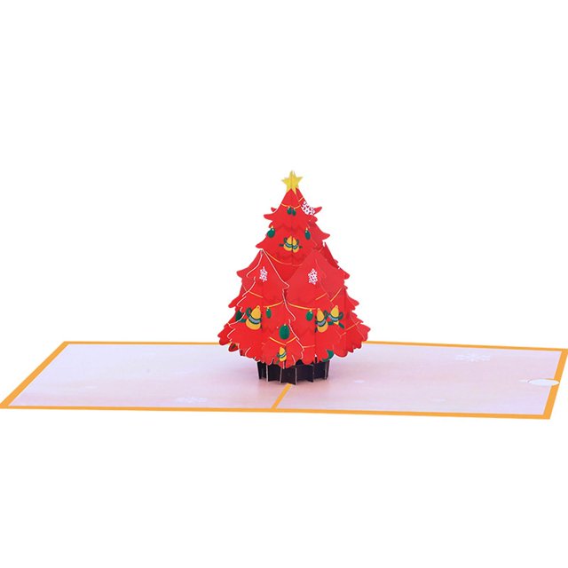 Árbol de Navidad festivo Pop Up tarjeta 5 "x 7" con sobre 3d tarjetas de felicitación Feliz Sencillez