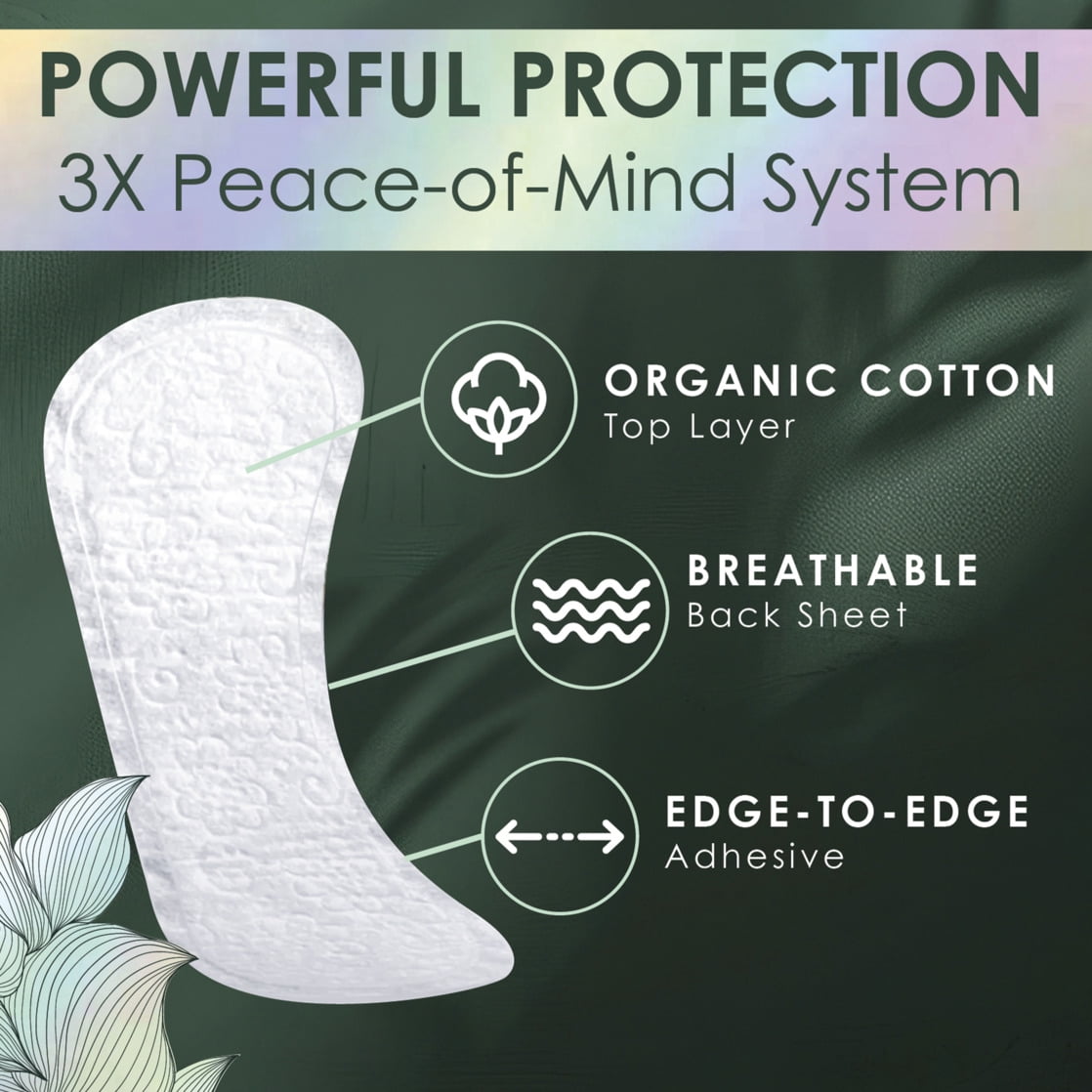 (5 pack) L. Ultra Thin Liners for Women, Regular Coverage, Cotton Top Layer, Unscented Pantiliners, 100 Count