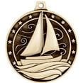 thumbnail image 2 of Sailboat Medals, 2" Gold Diecast Sailboat Medal Award 20 Pack, 2 of 2