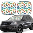 thumbnail image 1 of Vsdgher Colorful Dinosaur Print Car Windshield Sun Shade, Reflective Sunshade Window Sunshade Sun Visor Protector Fit for Cars,Trucks,SUVs-Small, 1 of 6
