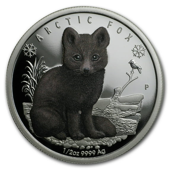2017 Tuvalu 1/2 oz Silver Proof Polar Babies: Arctic Fox