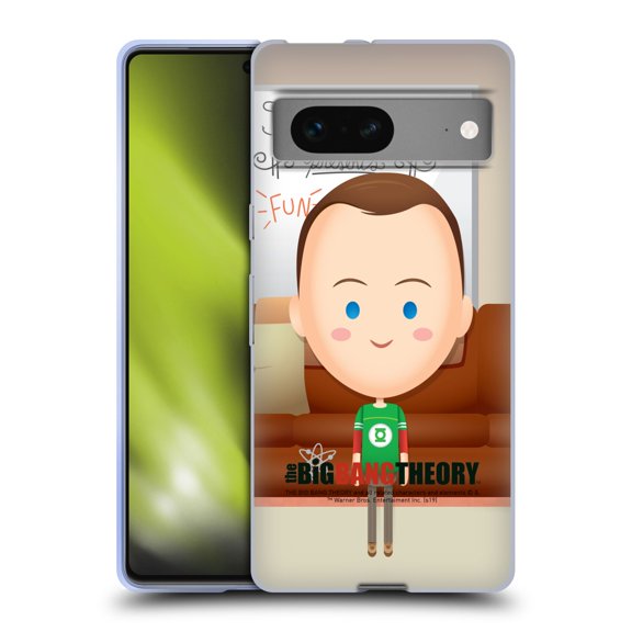 Head Case Designs Officially Licensed The Big Bang Theory Character Art Sheldon Soft Gel Case Compatible with Google Pixel 7
