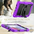 thumbnail image 3 of Dteck with Shoulder Strap Case for Samsung Galaxy Tab A7 Lite 8.7-inch SM-T220 T225 (2021),Shockproof Rugged Rubber 3-Layers Protection Armor Case Hybrid Hard Kickstand Cover,Purple, 3 of 7