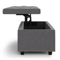 thumbnail image 6 of Simpli Home Hamilton 44 " W Rectangle Storage Ottoman in Slate Grey Linen Look Fabric, 6 of 8