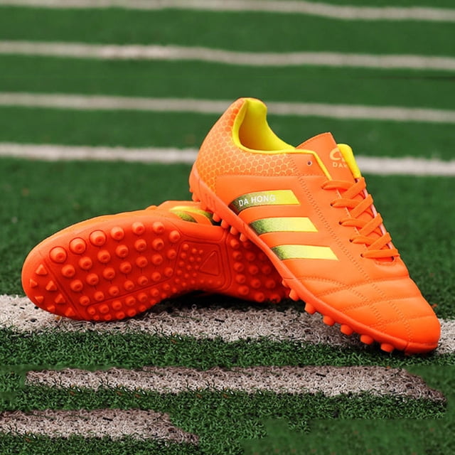 Zapatos de fútbol para niños Botines de fútbol de malla suave Accesorios para exteriores (36 naranja) Likrtyny Tenis De Mujer Tenis De Hombre
