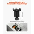 thumbnail image 2 of KFFKFF Garbage Disposal Air Switch Kit, 2.5" Sink Top Air Switch for Food Waste Disposal, Polished Stainless Steel ON/OFF Push Button for Waste Disposer - Compatible with Stainless Steel Countertops, 2 of 9