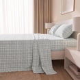 thumbnail image 3 of Regency Heights Flannel Cotton Sheet Set, 3-Piece Twin Bed Sheets with Pillowcase, Plaid Printed Sheet Bedding Sets, Light Green, 3 of 8