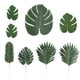 thumbnail image 1 of KAKOWELY 60 hojas de palma artificiales realistas de seis tipos, plantas verdes falsas, hojas verdes, decoración para fiestas temáticas de playa., 1 of 4