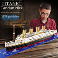 thumbnail image 1 of Modelo de barco ensamblado Titanic, bloques de construcción de alta dificultad para adultos, juguetes para niños, adornos de crucero, 1 of 4