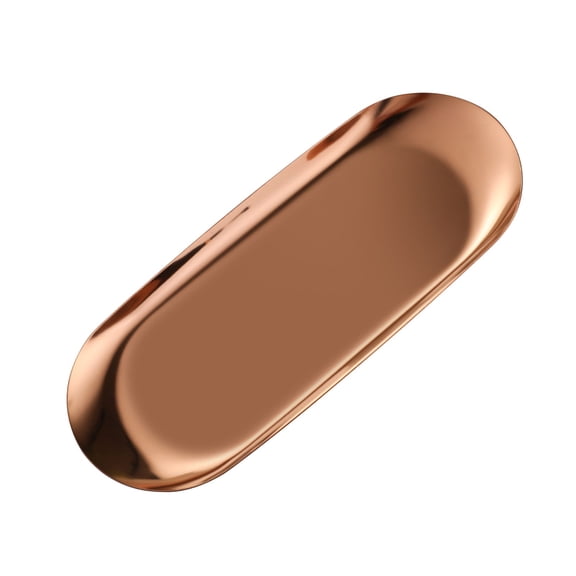 Clearance Under $4 1Pc Oval Tray Oval Rose Gold Tray For Dessert Table Stand,Stainless Steel (B)