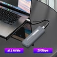 thumbnail image 4 of M.2 NVMe SSD Enclosure USB3.2 20Gbps Type-C SSD Enclosure for 2230/2242/2260/2280 NVME SSD M Key External Case Box, 4 of 10