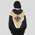 thumbnail image 5 of Women's WEAR by Erin Andrews Gold/Black New Orleans Saints Retro Crinkle Full-Zip Hoodie Windbreaker, 5 of 5