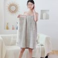 thumbnail image 5 of Albornoz de spa para mujer con cierre ajustable hasta la rodilla, 5 of 5