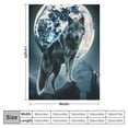 thumbnail image 4 of Chilfamy   Howling Wolf Blanket for Bed Moon Throw Blanket for Women, Men and Kids Super Soft Plush Wolf Blanket Throw Throw Plush Blanket Wolf Gifts White, 4 of 6