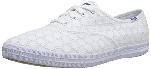 white eyelet keds