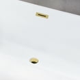 thumbnail image 2 of Kingston Brass VTSQ593223C412 59-Inch Acrylic Rectangular Double Ended Freestanding Tub with Drain in Glossy White/Polished Brass, 2 of 8