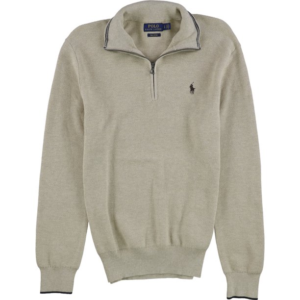 Sudadera texturizada Ralph Lauren para hombre color beige pequeña