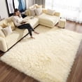 thumbnail image 6 of Pentantan 8ft x 10ft Shag Area Rugs, Fluffy Rug for Living Room Bedroom, Soft Plush Pile Indoor Carpet, Light Yellow, 6 of 7