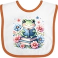 thumbnail image 3 of Inktastic Book Lover Reading Frog Librarian Girls Baby Bib, 3 of 4