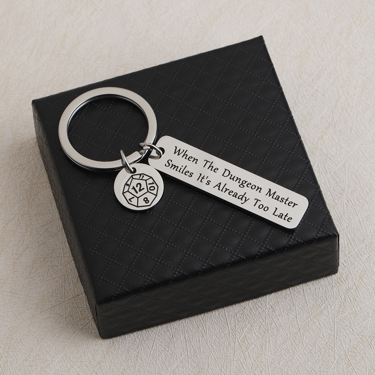 When The Dungeon Master Smiles It's Already Too Late Keychain Dungeon Master Gift Funny Dungeons and Dragons Gifts - image 3 of 5