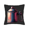 thumbnail image 4 of Stylish Throw Pillow Covers Set of 2 - 18x18in Decorative Cushion Cases for Couch Bed Car - Modern Red and Blue Can Design on Dark Background, 4 of 8